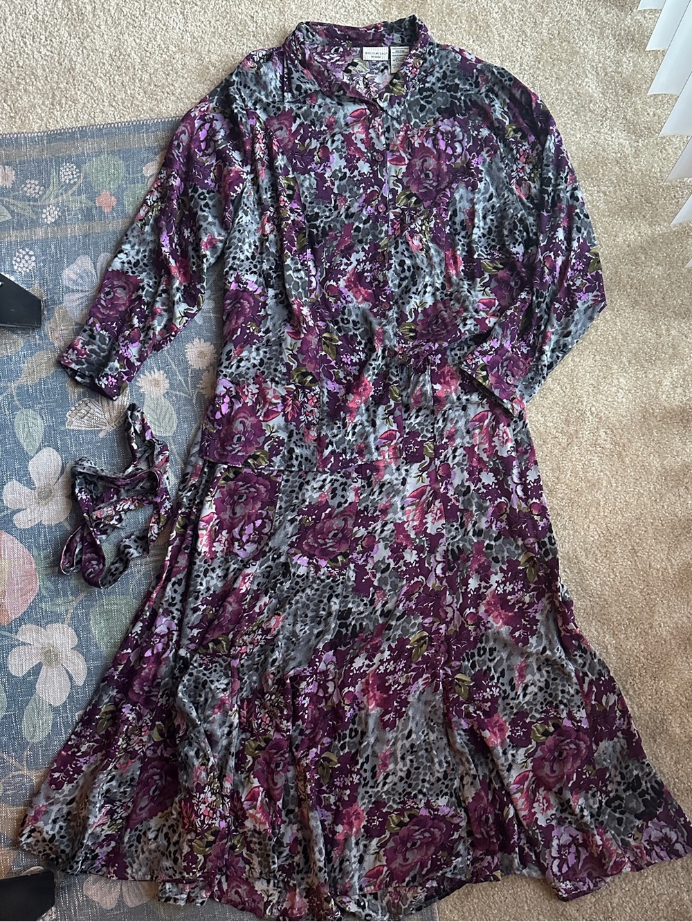 White Stag Purple Floral Long Sleeve 2 Piece Set